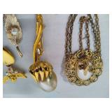 Assorted Pearl Themed Brooches