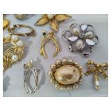 Assorted Pearl Themed Brooches