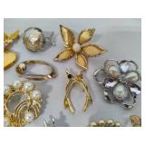 Assorted Pearl Themed Brooches