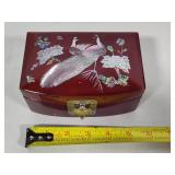 Laquered Peacock Motif Ring Box