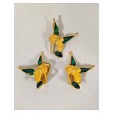 Hummingbird Pendant & Clip Earrings Set