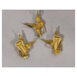 Hummingbird Pendant & Clip Earrings Set