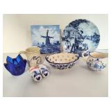 Delft Blue & Asst Blue & White Ceramics