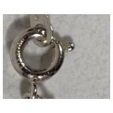 Sterling Avon Jade Heart Pendant Necklace