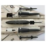 7 Foot Long 1985 GI Joe USS Flagg Aircraft Carrier Pre-Owned With Original Box (Box Beat Up And Some Pieces Missing) See Photos And 1983 Skystriker (Some Pieces Missing)