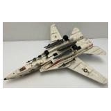 7 Foot Long 1985 GI Joe USS Flagg Aircraft Carrier Pre-Owned With Original Box (Box Beat Up And Some Pieces Missing) See Photos And 1983 Skystriker (Some Pieces Missing)