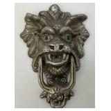 Large Casted Aluminum Lion Head Door Knocker  3 1/4" x 7 1/2" x 11"