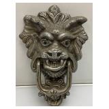 Large Casted Aluminum Lion Head Door Knocker  3 1/4" x 7 1/2" x 11"