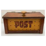 Handmade Wooden Post Box 5 1/4" x 5 3/4" x 9 5/8"