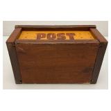 Handmade Wooden Post Box 5 1/4" x 5 3/4" x 9 5/8"