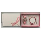 Collectible Hope, Strength, Courage And Love Watch And Bracelet Set (New Old Stock)