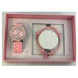 Collectible Hope, Strength, Courage And Love Watch And Bracelet Set (New Old Stock)