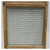 Vintage Atlantic No.510 Washboard With Glass 12 1/2" x 24" (Glass Has Small Crack In Corner)