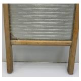 Vintage Atlantic No.510 Washboard With Glass 12 1/2" x 24" (Glass Has Small Crack In Corner)