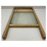 Vintage Atlantic No.510 Washboard With Glass 12 1/2" x 24" (Glass Has Small Crack In Corner)