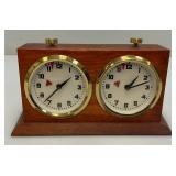 Wind Up Mechanical Wooden  Chess Clock 4" x 7 1/2"