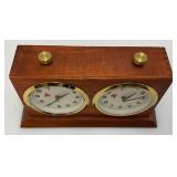 Wind Up Mechanical Wooden  Chess Clock 4" x 7 1/2"
