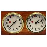 Wind Up Mechanical Wooden  Chess Clock 4" x 7 1/2"