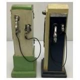 Two Vintage Looking Gas Pump Banks 8 1/4" Tall