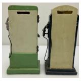 Two Vintage Looking Gas Pump Banks 8 1/4" Tall