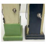 Two Vintage Looking Gas Pump Banks 8 1/4" Tall