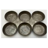 Misc. Vintage Items Including Double Tin Match Holder, Muffin Tin, Metal Door Knocker And More