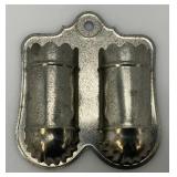 Misc. Vintage Items Including Double Tin Match Holder, Muffin Tin, Metal Door Knocker And More