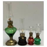 Misc. Vintage Collectible Oil Lamps Tallest Is 10 1/2"