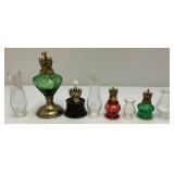 Misc. Vintage Collectible Oil Lamps Tallest Is 10 1/2"