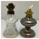 Misc. Vintage Collectible Oil Lamp Bases And Misc. Flutes