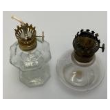 Misc. Vintage Collectible Oil Lamp Bases And Misc. Flutes