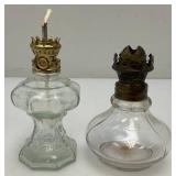 Misc. Vintage Collectible Oil Lamp Bases And Misc. Flutes