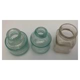 Misc. Vintage Glass Ink Wells, Bottles And more