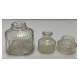 Misc. Vintage Glass Ink Wells, Bottles And more