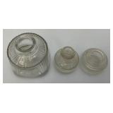 Misc. Vintage Glass Ink Wells, Bottles And more
