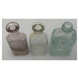 Misc. Vintage Glass Ink Wells, Bottles And more