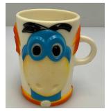 1972 FLINTSTONES Brand Multi-Vitamins Collectible Character Cups Including Fred, Dino,  Bam-Bam & Pebbles