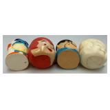1972 FLINTSTONES Brand Multi-Vitamins Collectible Character Cups Including Fred, Dino,  Bam-Bam & Pebbles