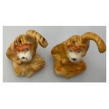 Very Cool Vintage Made in Japan Monkeys Swinging From Tree Salt And Peppers Shakers 3" x 4"