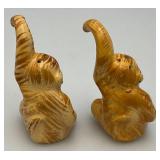 Very Cool Vintage Made in Japan Monkeys Swinging From Tree Salt And Peppers Shakers 3" x 4"