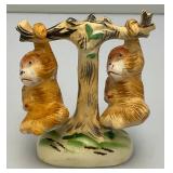 Very Cool Vintage Made in Japan Monkeys Swinging From Tree Salt And Peppers Shakers 3" x 4"