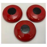Vintage Mid-Century Japanese Lacquerware Botanical Bowls 1 1/2" x 6" (One Bowl Repaired)
