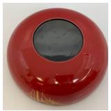 Vintage Mid-Century Japanese Lacquerware Botanical Serving Bowl 10 3/4" x 4"