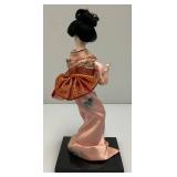 Vintage Geisha Girl Doll Hand Crafted On Base 11 1/2"