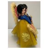 Vintage Collectible Korean Big Eyes Bradley Style Silk Dolls On Base 9" x 10"