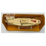 Vintage Battery Operated CHALLENGER II Sail Boat In Original Box (New Old Stock) Box Bad
