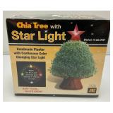 Two Vintage Chia Collectibles Including Chia Tree With Star Light (Factory Sealed And Chia Pet Ram (Open box)