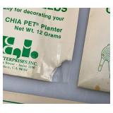 Two Vintage Chia Collectibles Including Chia Tree With Star Light (Factory Sealed And Chia Pet Ram (Open box)