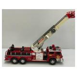 Two Vintage Plastic Fire Trucks Including Nylint 16" And One Battery Operated 20"