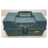 Vintage PLANO Marbled Plastic Tackle Box With Misc. Tackle